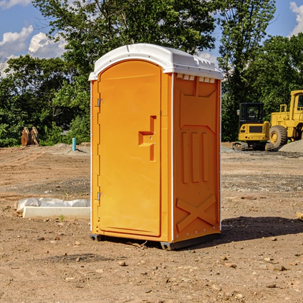 how often are the portable restrooms cleaned and serviced during a rental period in Southold